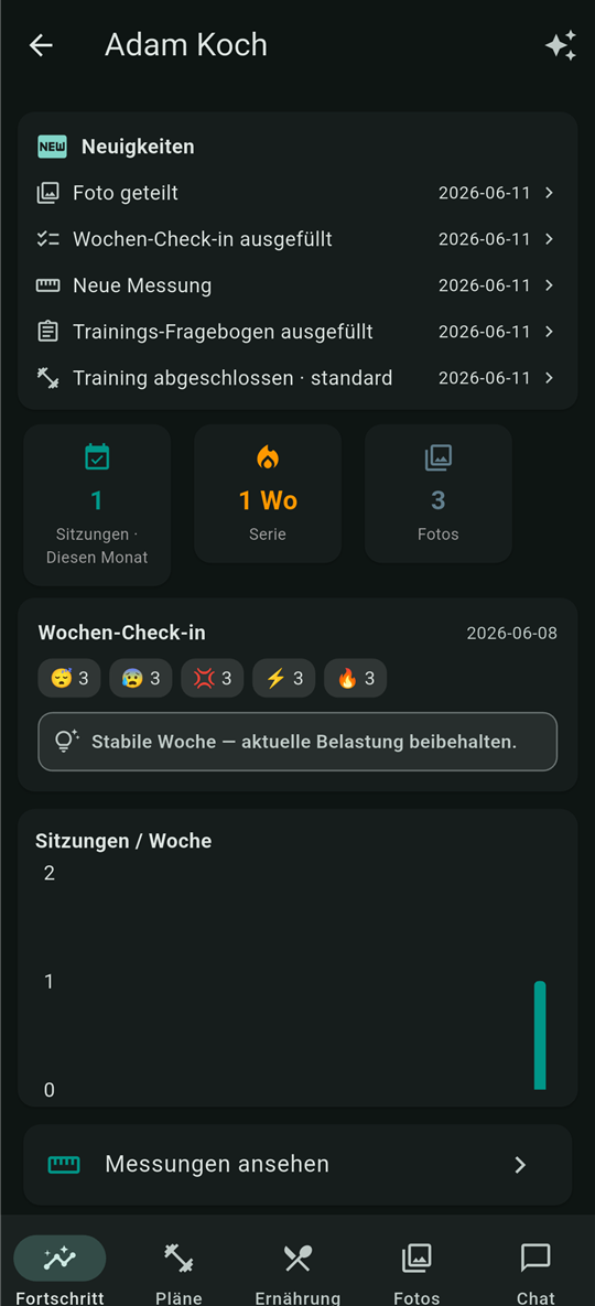 TrainHub – Fortschritte